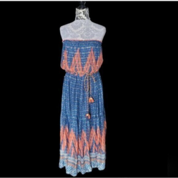 Anthropologie -VERB BYPALLAVI SINGHEEV - Blue Bandhani Printed Dress NWT… - Picture 3 of 13